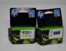Three HP 62 XL Tri-colour ink cartridge's, two HP 953 XL Magenta ink cartridge's and two 933 XL