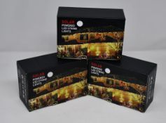 A large quantity of Solar powered LED string lights (Approximately 36).