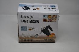 Five boxed Liraip Hand Mixers with five speed control.