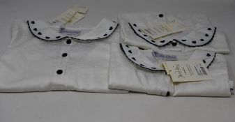 Ten girls as new Rachel Riley London Heart embroidered blouses (2Y, 3Y, 4y, 5Y, 2 x 6Y, 7Y, 2 x