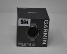 A boxed as new Garmin Vivoactive 4S GPS smartwatch.