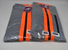 Three as new BTR high visibility reflective cycling/running jacket in orange (All XL - RRP £40