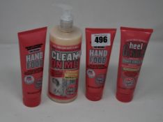 A quantity of boxed as new Soap & Glory beauty products to include hand food hand cream (125ml)
