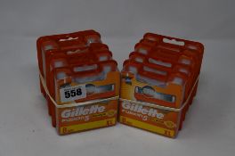 Ten packs of eight as new Gillette Fusion5 Power razor blades.