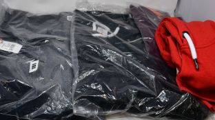 Four items of as new Superdry clothing; Classic University Oxford shirt (XL), Modern Coral Label