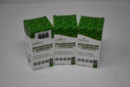 Ten boxed as new Ezyleaf Nutrition Magneium L-Threonate food supplements (90 vegetarian capsules,