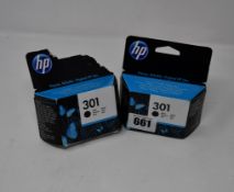 Seven HP 301 Black ink cartridge's.