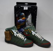 A pair of Adidas Top Ten Hi Star Wars Boba Fett trainers (UK 9.5).