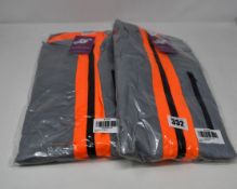 Three as new BTR high visibility reflective cycling/running jacket in orange (All XL - RRP £40