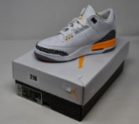 A pair of women's as new Nike Air Jordan 3 Retro (UK 3.5).