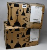 Two boxed as new BTC Hector Medium Dome Wall Lights (FW317N).