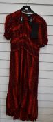 An as new The Kooples Red Hot Snake dress (Size 2 - RRP £185).