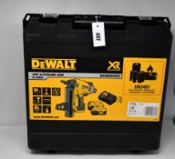 One boxed as new DeWalt 18V cordless XR concrete nailer with 2 x 5.0Ah batteries.