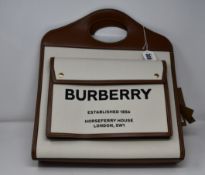 An as new Burberry medium two-tone Pocket bag (RRP £1,190).