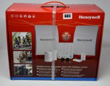 A boxed as new Honeywell HS342S Wireless Home Security Alarm System.