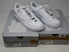 Two pairs of youth's as new Nike Air Force 1 LV8 3 trainers (UK 5).