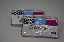 Five packs of women's as new Calvin Klein Bikinis briefs (Three pairs per pack, all M - RRP £38