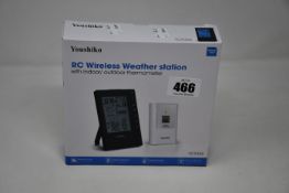 Five boxed as new Youshiko RC Wireless Weather station with indoor/outdoor thermometer (YC9355).