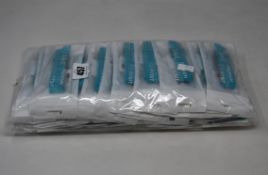 A large quantity of boxed as new Fitbit classic buckle silicone wrist straps in turquoise (
