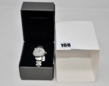 A ladies as new Emporio Armani AR1908 wrist watch.