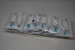 A large quantity of boxed as new Fitbit classic buckle silicone wrist straps in white (Approximately