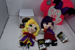 A Disney Sarah Anderson Sisters plush, Disney Winifred Sanderson plush, Disney Mary Anderson