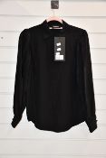 An as new The Kooples black satin shirt (Size 1- RRP €185).