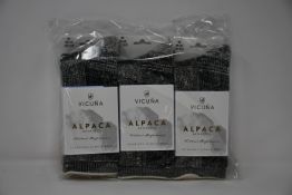 Six pairs of Vicuna London Alpaca Antarctica 4003 Antarctica Sock (All M 6-8 - RRP £32 a pair).