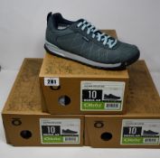Three pairs of ladies boxed as new Oboz Bozeman Low leather shoes (UK 7.5).
