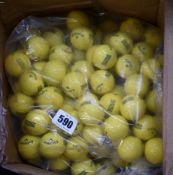 One boxed as new Callaway practice yellow golf balls (300 golf balls).