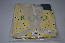 An as new Rixo micro mod floral yellow dress (UK 8 - RRP £265).