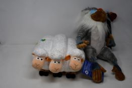 Three as new Disney The Lion King Rafiki medium soft toy and eleven as new Disney Toy Story 4