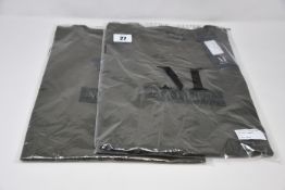 Four as new Mallet T-shirts in khaki (All L - RRP £45 each).