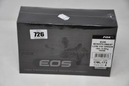 Two boxed as new FOX EOS Mono Monofilament 1000m Low Vis Green fishing line (6 pcs per box.