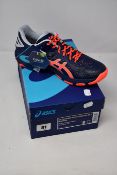 A pair of as new Asics Netburner Super FF 2 trainers (UK 7).