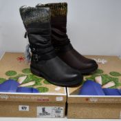 Two pairs of as new Relife 32069 boots (Both size 5 - RRP £60 each).