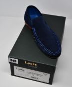 A pair of as new Loake Lifestyle Nicholson shoes in navy suede (UK 7 - RRP £140).