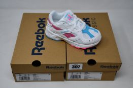 Four pairs of infants as new Reebok Aztrek trainers (All 7.5).