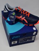 A pair of as new Asics Netburner Super FF 2 trainers (UK 7.5).