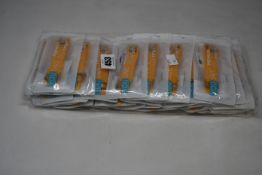 A large quantity of boxed as new Fitbit classic buckle silicone wrist straps in yellow (