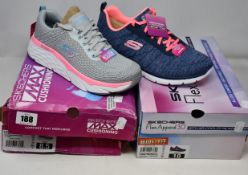 A pair of as new Skechers Max Cushioning Elite (UK 5.5) and Skechers Flex Appeal 3.0 Insiders (UK