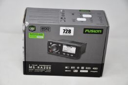One boxed as new Fusion MS-RA205 True-Marine Stereo.