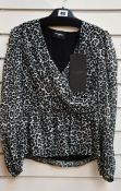 An as new The Kooples Leopard Rain top (Size 1 - RRP £175).