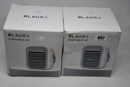 Two boxed as new Blaux Portable AC.