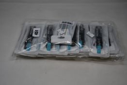 A large quantity of boxed as new Fitbit classic buckle silicone wrist straps in black (Approximately