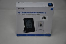 Five boxed as new Youshiko RC Wireless Weather station with indoor/outdoor thermometer (YC9355).