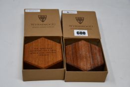 Two box as new Wyrmwood Hero Vault in monkeywood and mahogany.