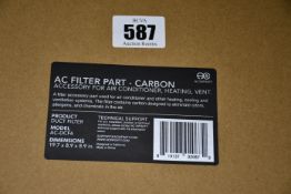 One boxed as new AC infinity carbon duct filter (Model: AC-DCF6).