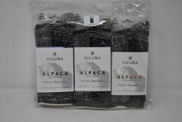 Six pairs of Vicuna London Alpaca Antarctica 4003 Antarctica Sock (All M 6-8 - RRP £32 a pair).