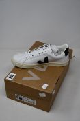 A pair of as new Veja Esplar leather extra white trainers (UK 3).
